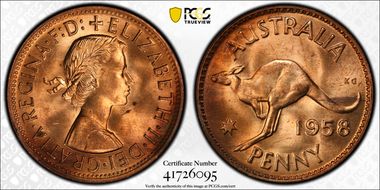 1958 (m) 1D MS64RD