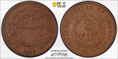 1865 2C Plain 5 VG10BN