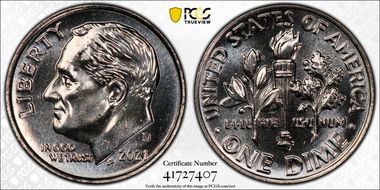 2021-D 10C Early Find MS65FB