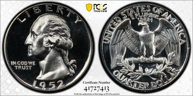 1952 25C PR68