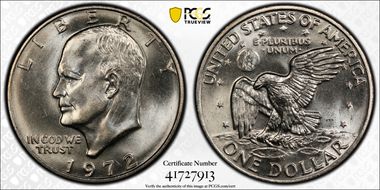 1972 $1 Type 2 MS65+