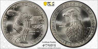 1983-P $1 Olympic MS69