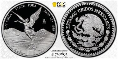 2020-Mo 1/2 oz Libertad Ag PR70DCAM