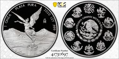 2020-Mo Onza Libertad  Ag PR69DCAM