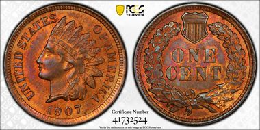 1907 1C MS64RB