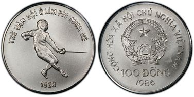 1986 100 D Summer Olympics Seoul Fencing MS66