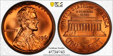 1961 1C MS66RD