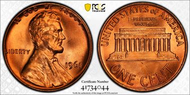 1961 1C MS66RD