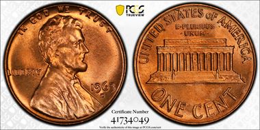 1963-D 1C MS66RD