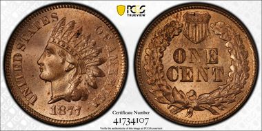 1877 1C MS65RD