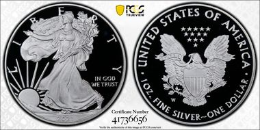 2021-W  $1 Silver Eagle - Type 1 First Strike PR70DCAM