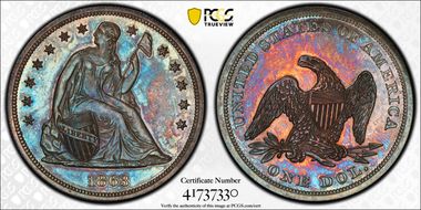 1863 $1 PR64