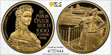 1998 1000 S Empress Elisabeth PR70DCAM