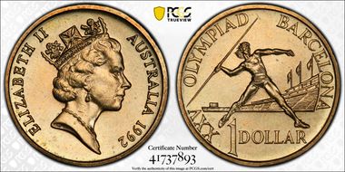 1992 $1 Olympics MS67