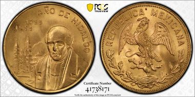 1953 (10 P) Hidalgo 200th Anniv. Grove-P-220   Au MS67