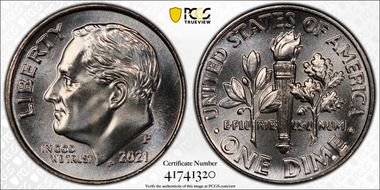 2021-P 10C Early Find MS66FB