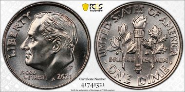 2021-P 10C Early Find MS66FB