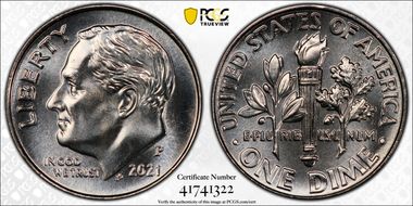 2021-P 10C Early Find MS67FB