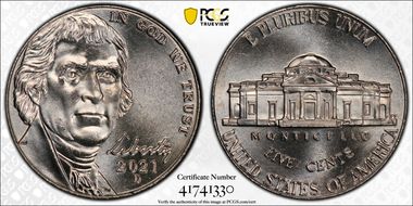 2021-D 5C Early Find MS66FS