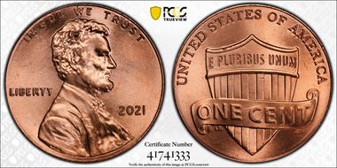 2021 1C Shield Early Find MS65RD