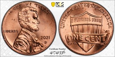 2021-D 1C Shield Early Find MS65RD