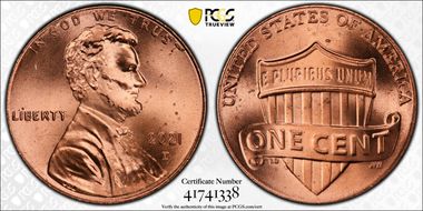 2021-D 1C Shield Early Find MS66RD