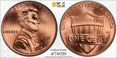 2021-D 1C Shield Early Find MS66+ RD