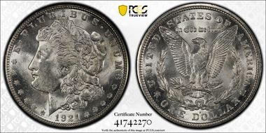 1921-S $1 MS63