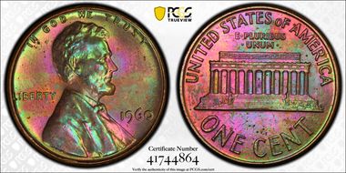 1960 1C Large Date MS64BN