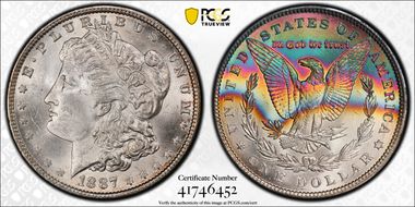 1887 $1 MS63+