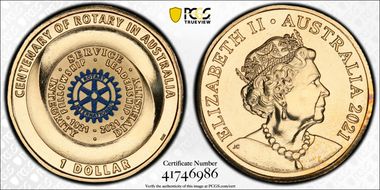 2021 $1 Centenary of Rotary MS68