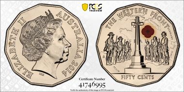 2014 50C Western Front Colorized MS67