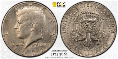 1972-D 50C No "FG" FS-901 AU55