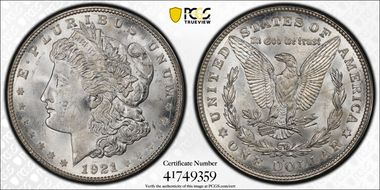 1921-D $1 MS65