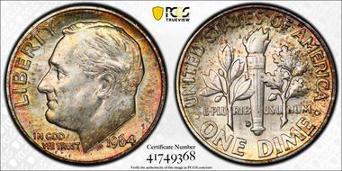 1964-D 10C MS66