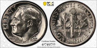 1972-D 10C MS66