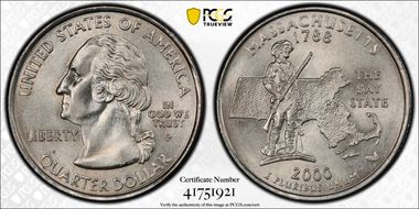 2000-P 25C Massachusetts MS62