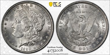 1890 $1 MS62