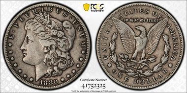 1880/79-CC $1 Reverse of 1878 VF25