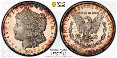 1880-S $1 MS65+ PL