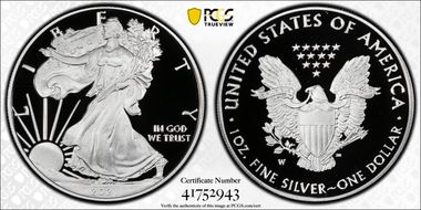 2021-W  $1 Silver Eagle - Type 1 First Strike PR70DCAM