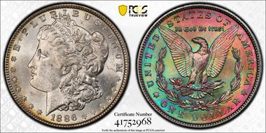 1886 $1 MS62