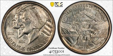 1935 50C Arkansas MS64