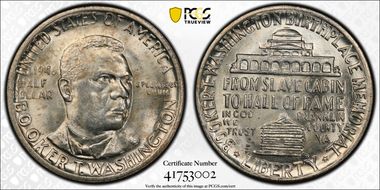1946 50C Booker T. Washington MS65