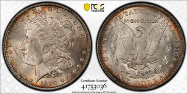 1890 $1 MS62