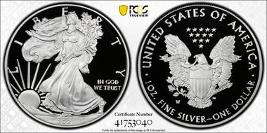2021-W  $1 Silver Eagle - Type 1 First Strike PR70DCAM
