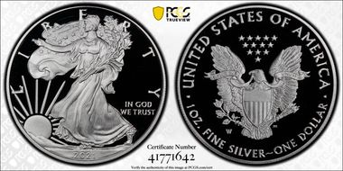 2021-W  $1 Silver Eagle - Type 1 First Strike PR70DCAM