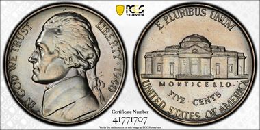 1940 5C Reverse of 1940 PR65