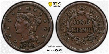 1846 1C Small Date N1BN