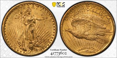 1913 $20 MS62